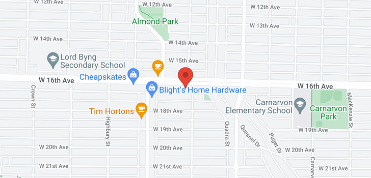 map of 3508 W 16TH AVENUE